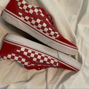 Red checkered vans